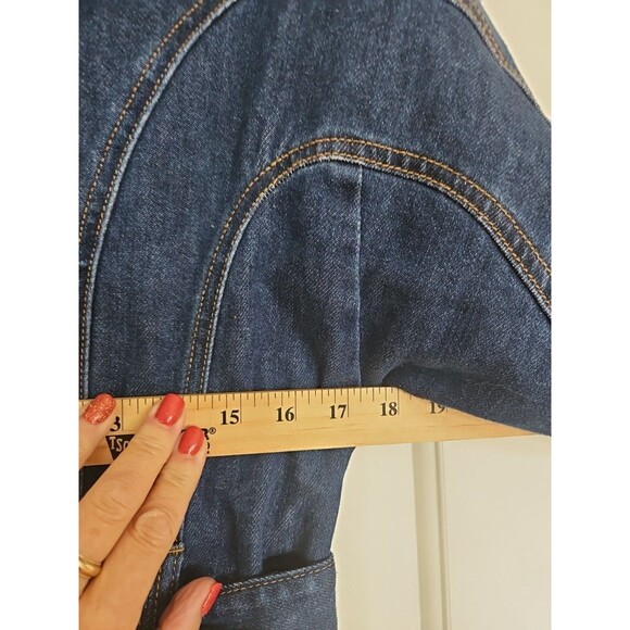 Commense NWT  Blue Button-Down Pocketed Belted Denim Dress Medium - Picture 12 of 13